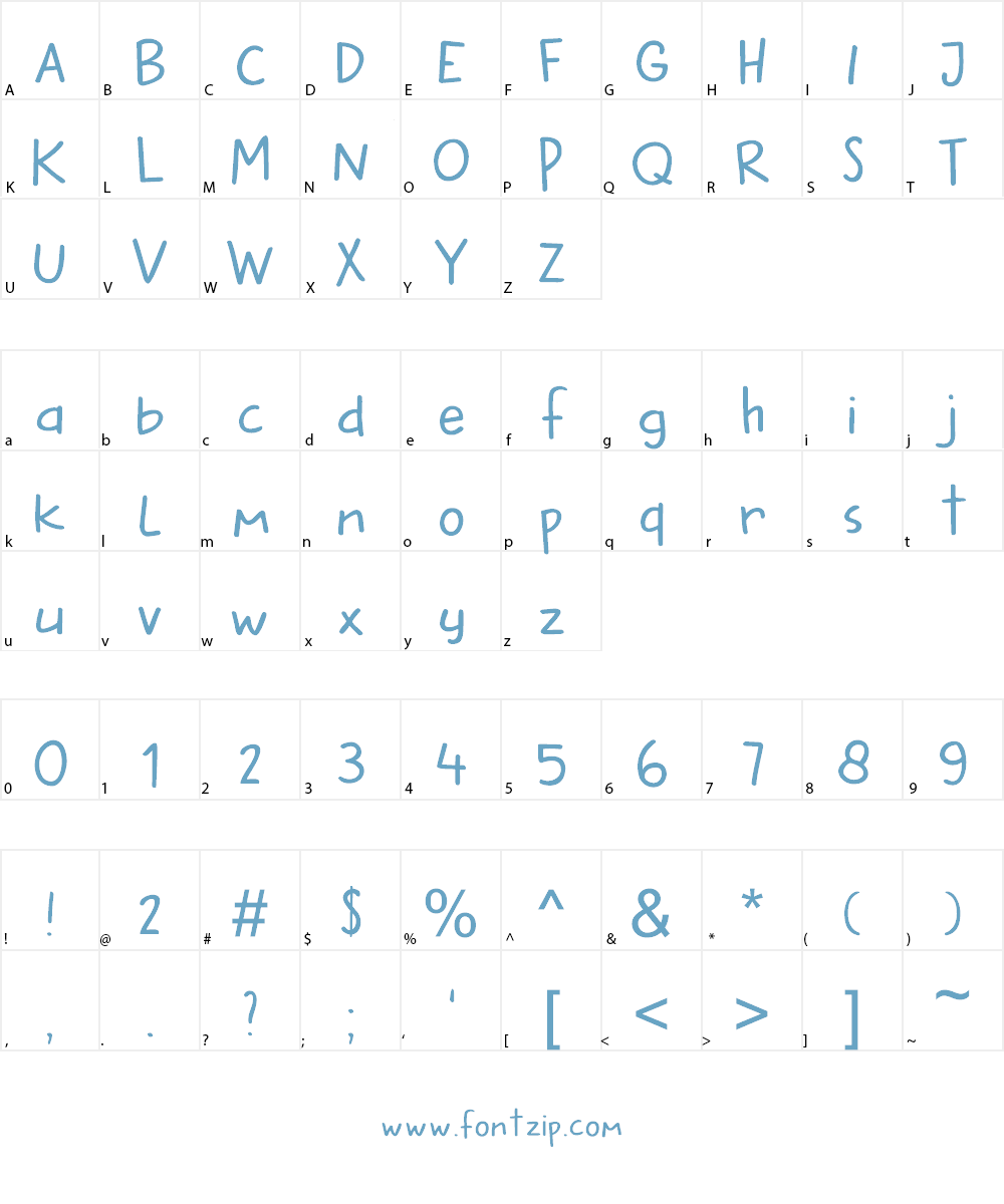 DK Buttered Toast Font Character
